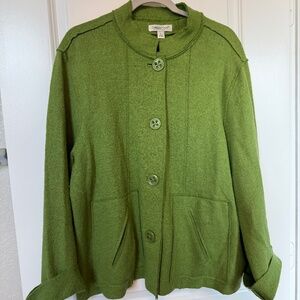 Coldwater Creek Green Cardigan Sweater